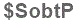 The text to enter in the texbox below is: $SobtP
