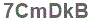 The text to enter in the texbox below is: 7CmDkB