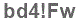 The text to enter in the texbox below is: bd4!Fw