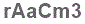 The text to enter in the texbox below is: rAaCm3